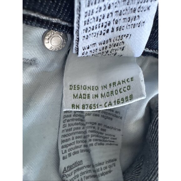 Lacoste Denim Distressed Mini Skirt Women's 34 Straight Short Y2k VTG - Picture 9 of 10